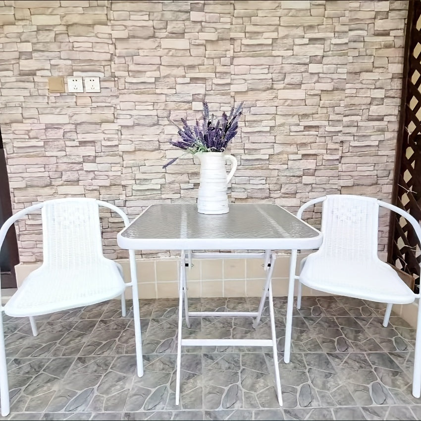 15pcs 3D Retro Brick Pattern Wall Tile Stickers Waterproof Easy to Apply for Kitchen Bathroom Living Room