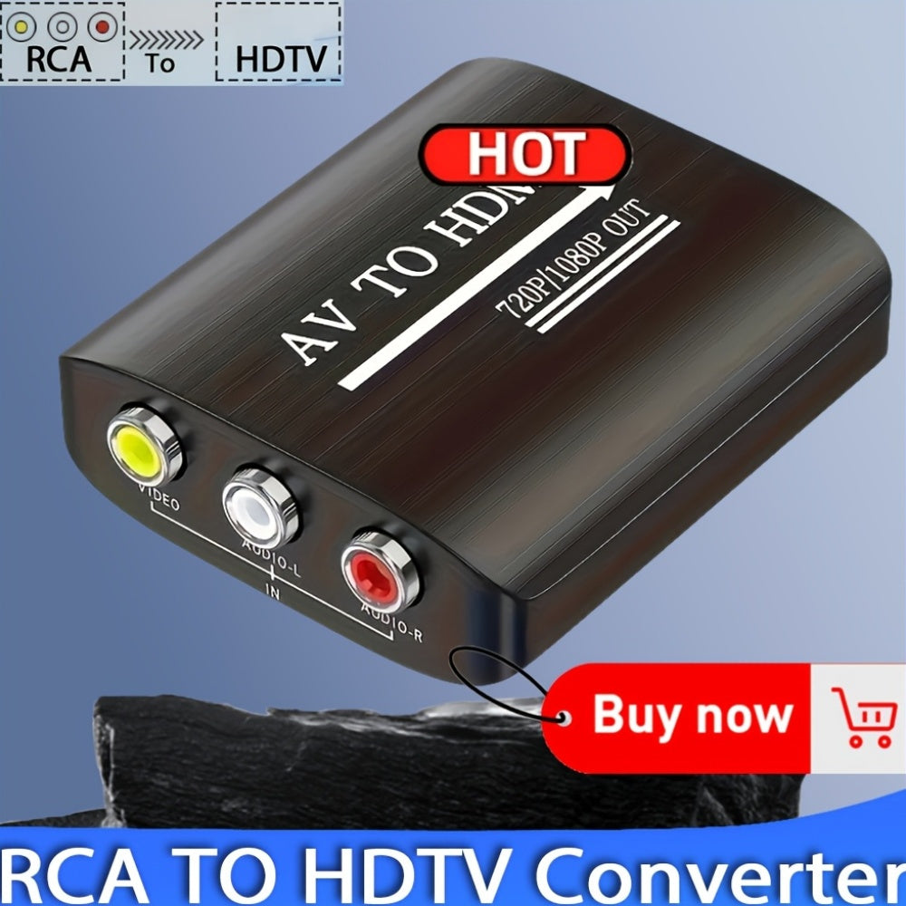 USB-Powered RCA to HDMI AV Converter for Gaming Consoles and Media Players