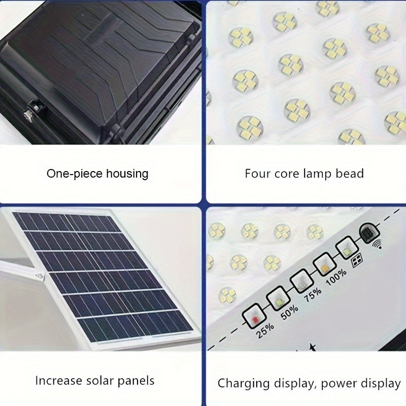 High Power Solar Street Light with Light Control Remote Timing Large Battery Spotlight