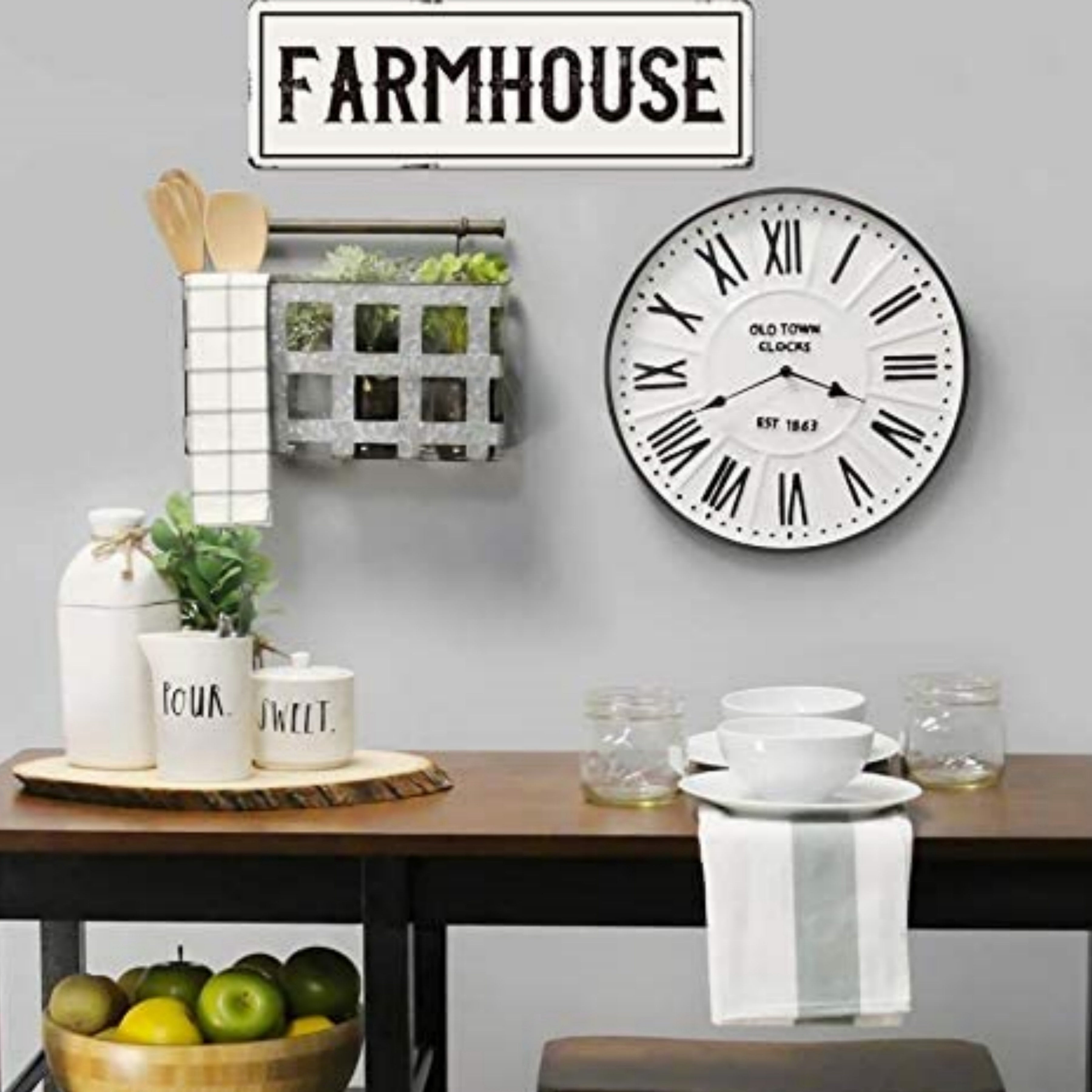 Farmhouse Metal Tin Sign 15.75x3.94 Vintage Wall Decor for Home Bar Cafe Garage
