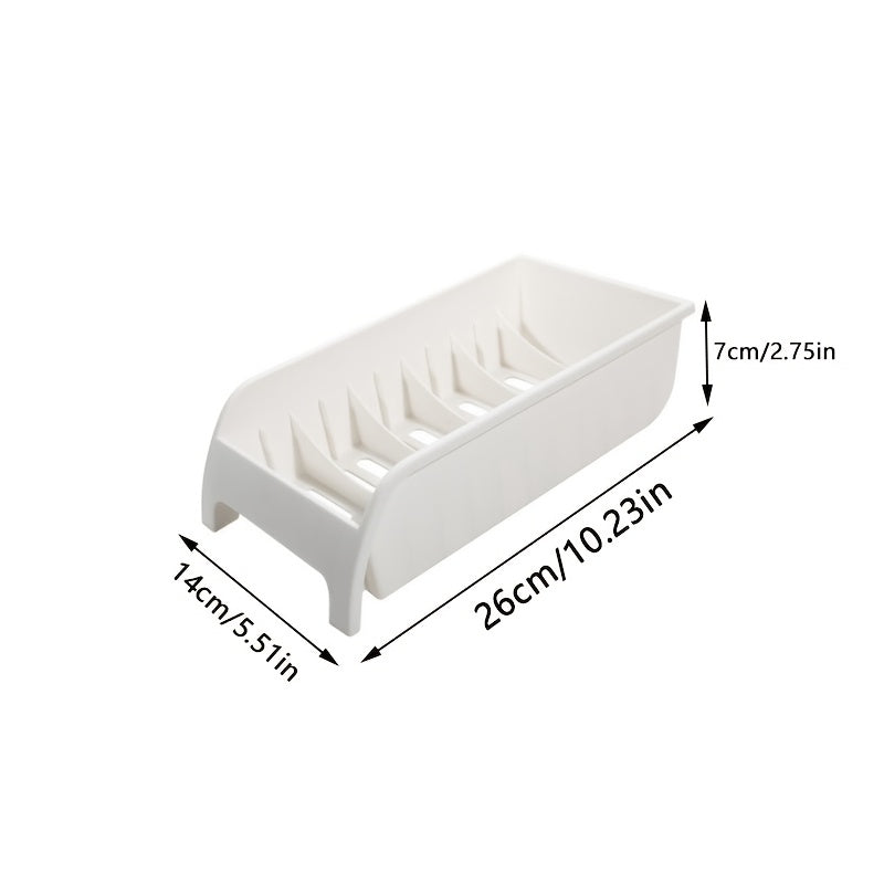 Dish Rack with Partitioned Design, Food Grade Plastic, Space-Saving Drying Shelf