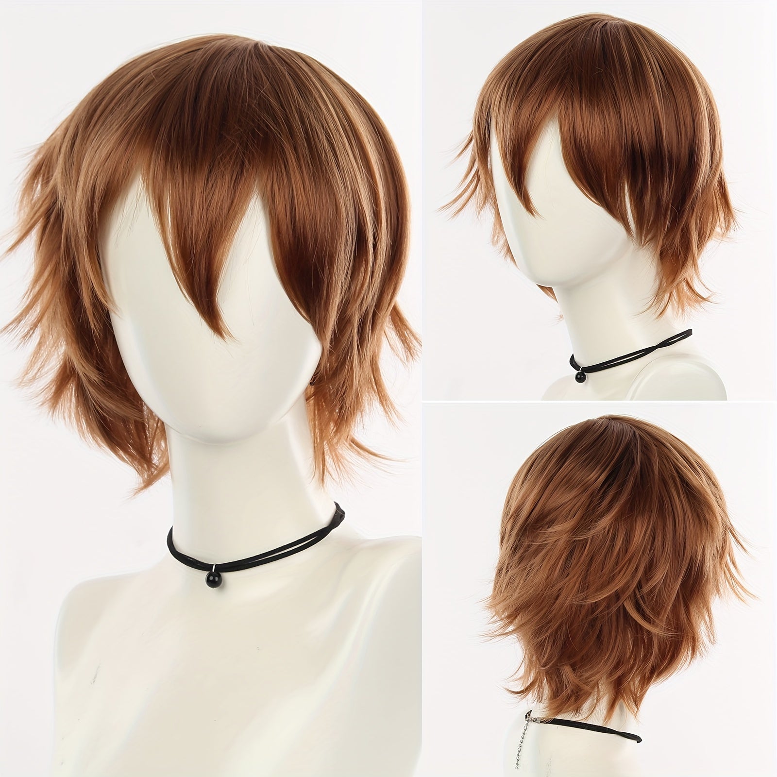 Men's Synthetic Short Hair Wig for Cosplay Halloween Costume Accessory