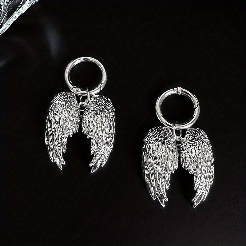 Unisex Punk Angel Wings Shoe Accessories Detachable Buckle Pendant