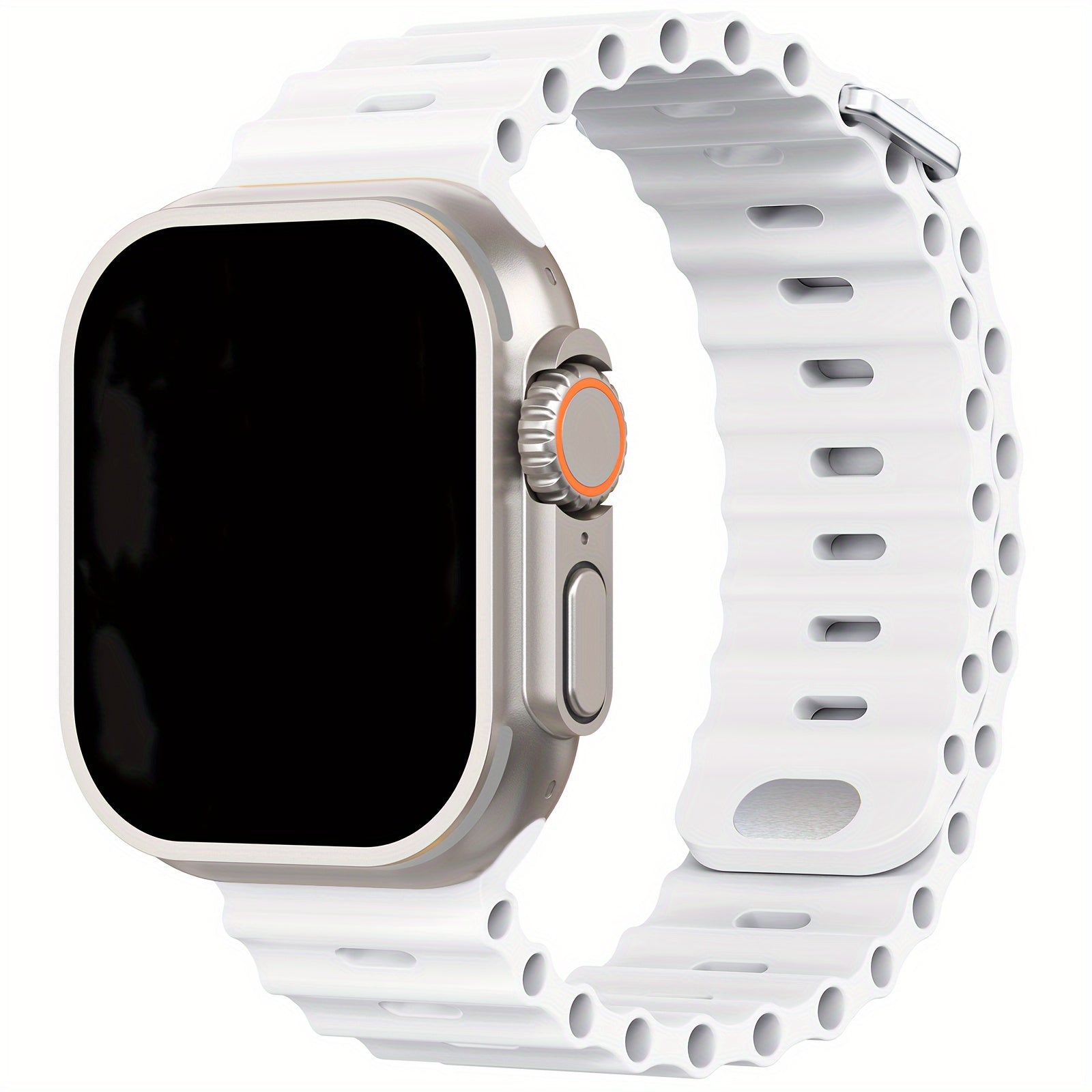 Silicone Sport Watch Band for Apple Watch Ultra 2 and Series SE 9/8/7/6/5/4 Men Women Waterproof Breathable 45mm 49mm