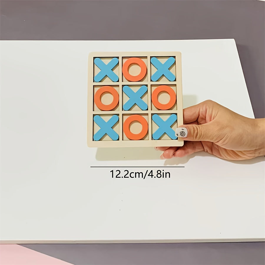 Bolalar uchun interaktiv strategiya o'yini - Yog'ochdan yasalgan tik-tak-toe o'yinchoq.