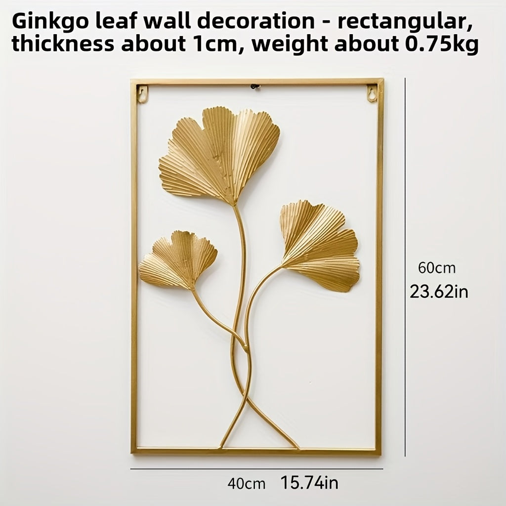 Stainless Steel Leaf Wall Art for Living Room TV Background Entryway