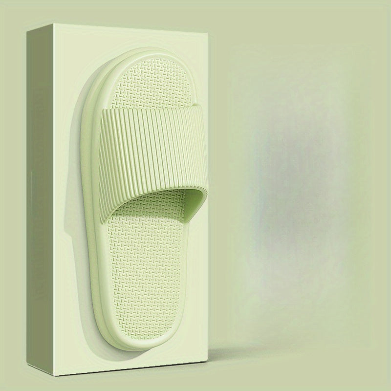 Women Summer Slides Lightweight EVA Open-Toe Slippers Black White