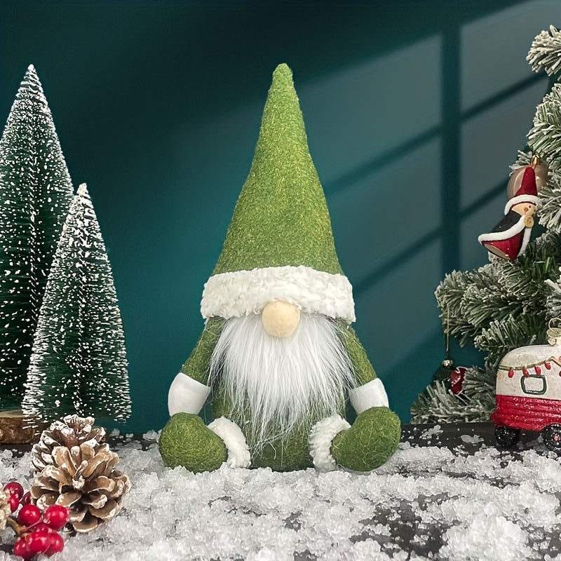 Decoraciones de gnomo de Navidad escandinavo hechas a mano en tela de poliéster para la decoración festiva del hogar