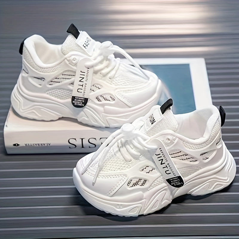 Boys Mesh Sneakers Low Top Breathable Sport Shoes for Running and Training