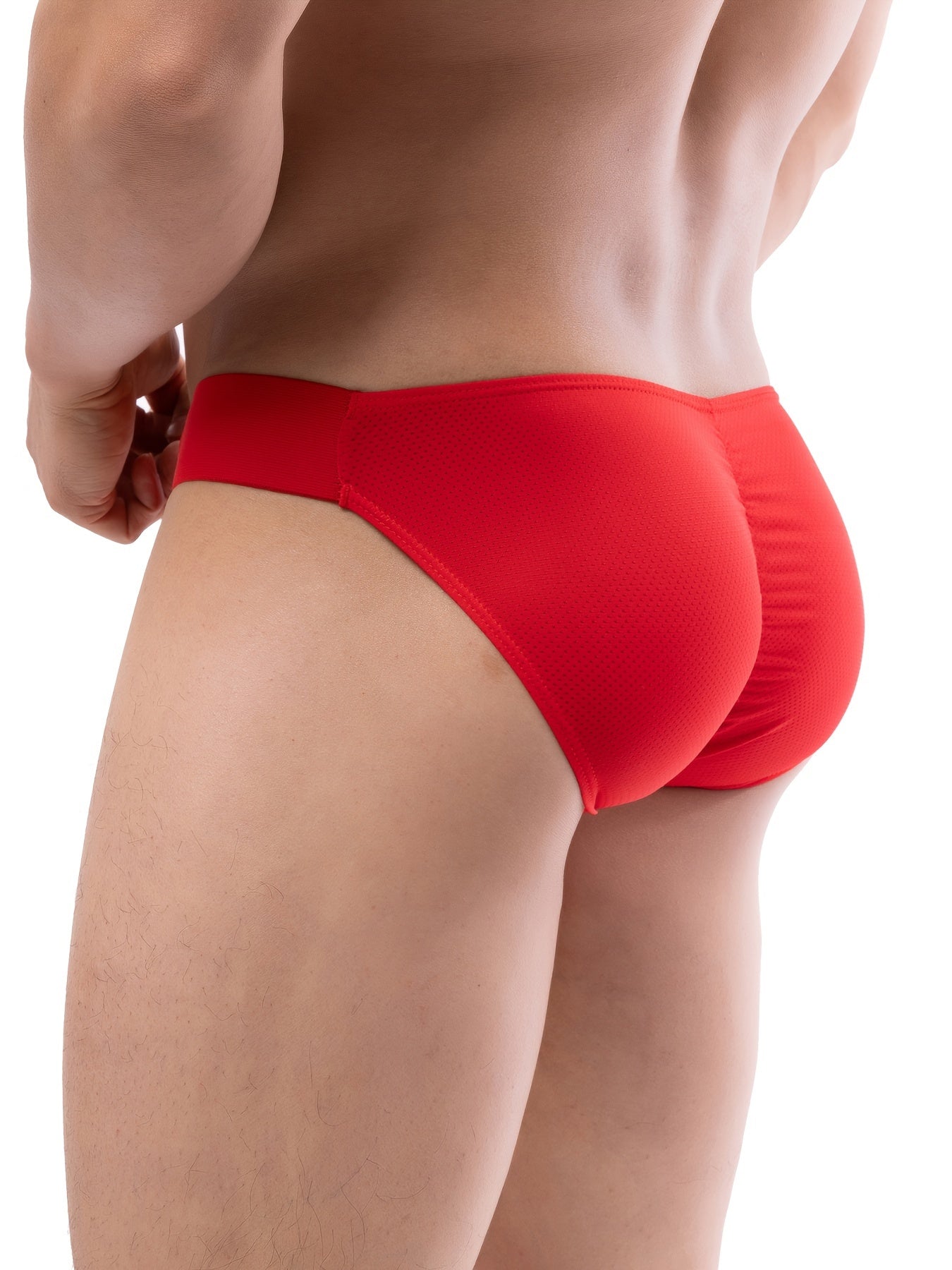 Men's Breathable Mesh Underwear Low-Rise Briefs Nylon Spandex Summer Hiking