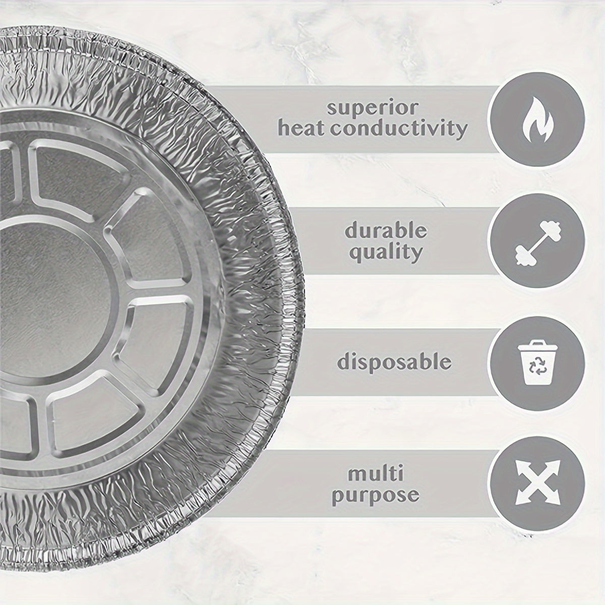 20 Pack Aluminum Foil Pans with Lids 22.86cm for Baking and Takeout