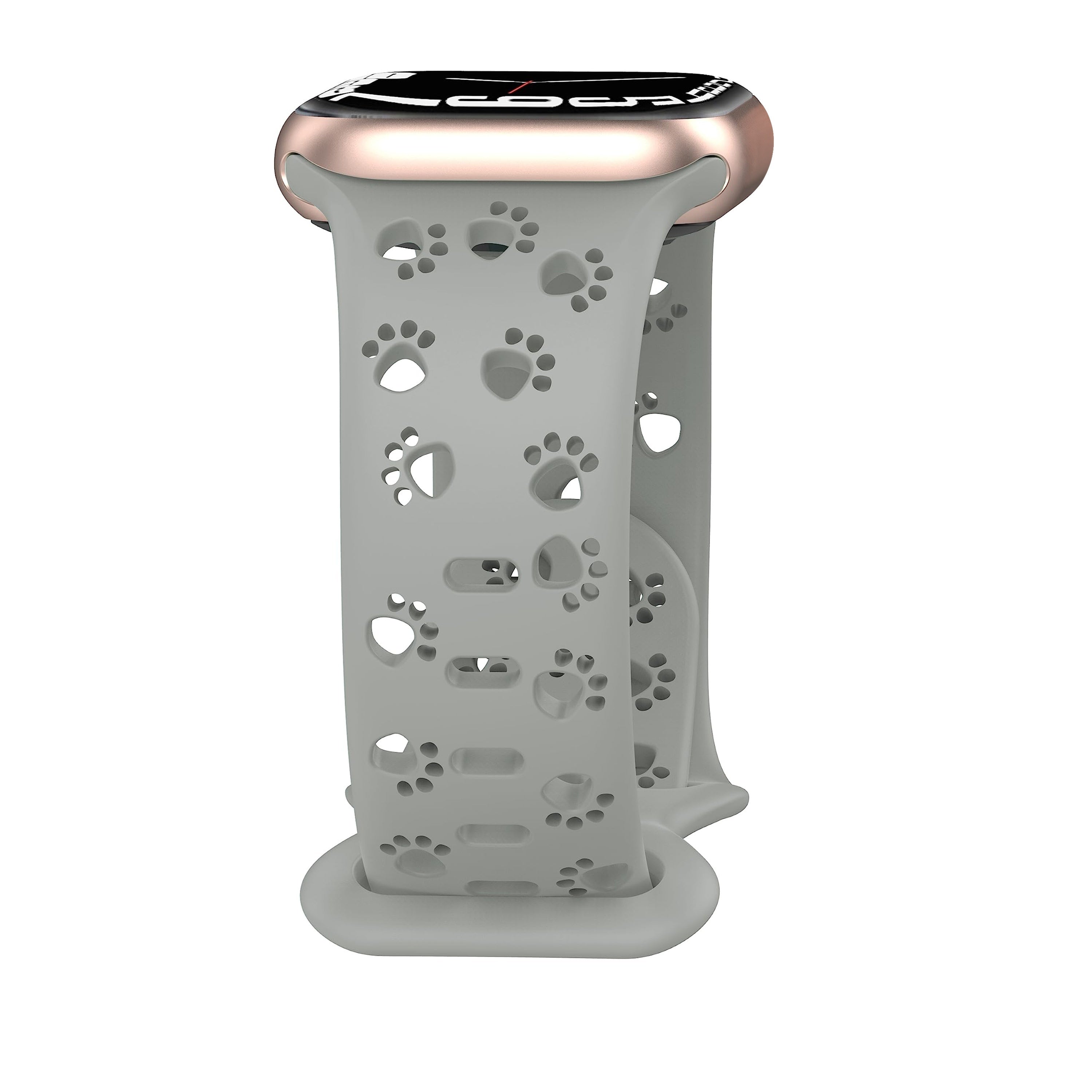 Силиконовый ремешок для часов с отпечатком лап животного, совместимый с Apple Watch серии 1-9, SE, Ultra, Ultra 2, S10, водостойкий, мягкий, дышащий, повседневный стиль, включает пряжку.