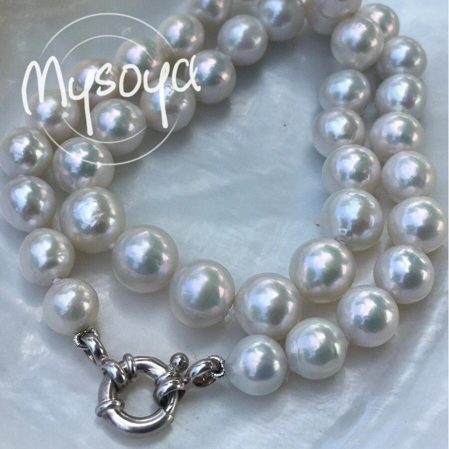 Freshwater Pearl Necklace 9-11mm Elegant Gift Box Suitable for Birthdays Weddings Anniversaries