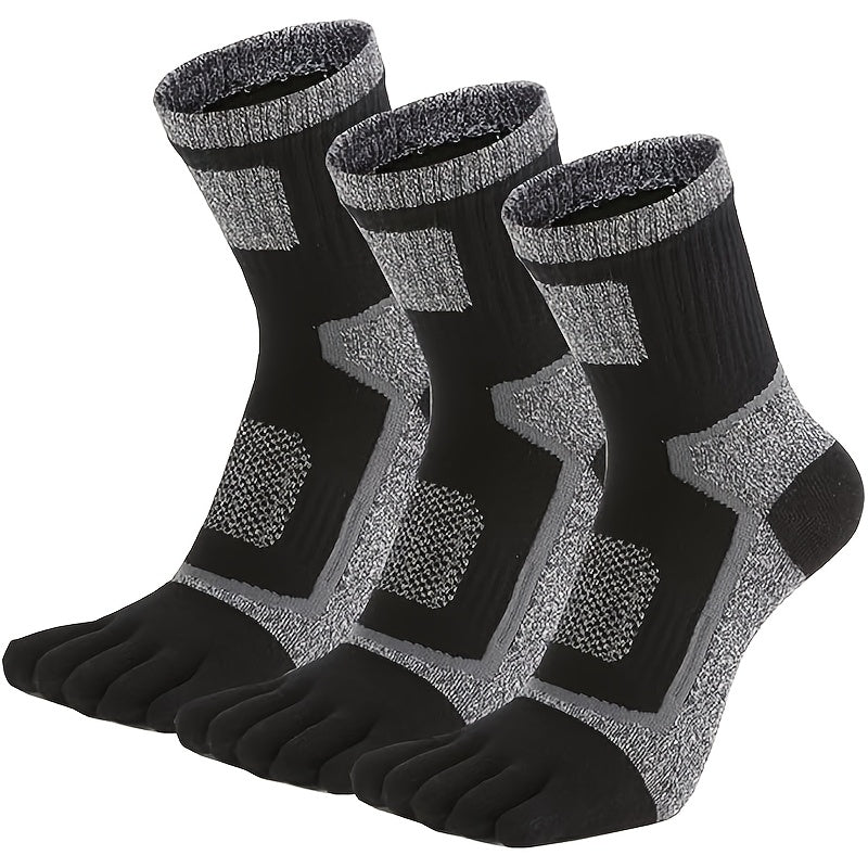 Calcetines deportivos de cinco dedos para hombres, absorbentes de sudor, duraderos, para ciclismo, senderismo y vela, talla 7-11