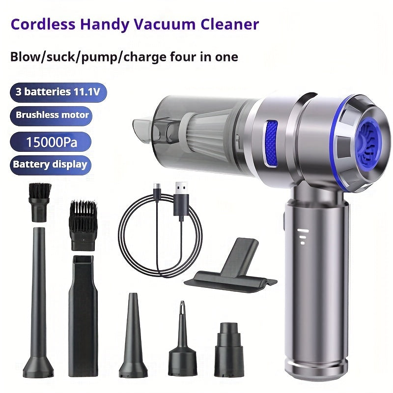 Portable Handheld Vacuum Cleaner With HEPA Filter And USB-C Rechargeable