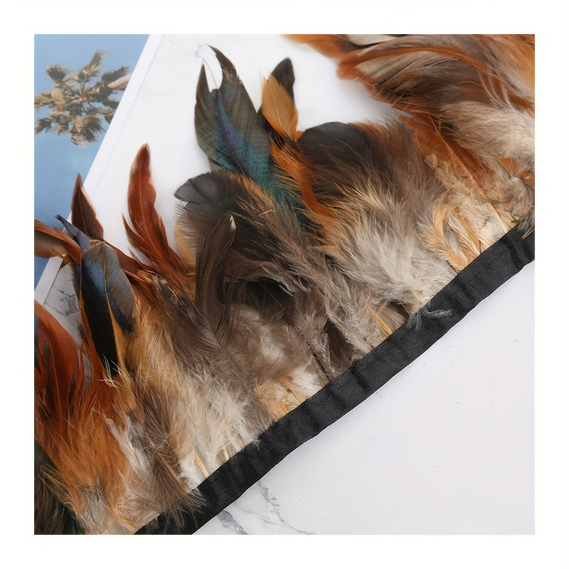 Feathered Ribbon Cotton Blend for DIY Crafts Bridal Wedding Halloween Christmas 1000cm