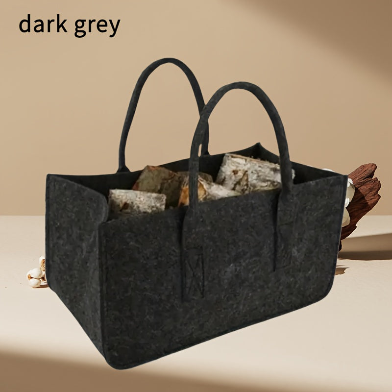 Durable Non-Woven Firewood Tote Bag Square Shape for Shopping Storage