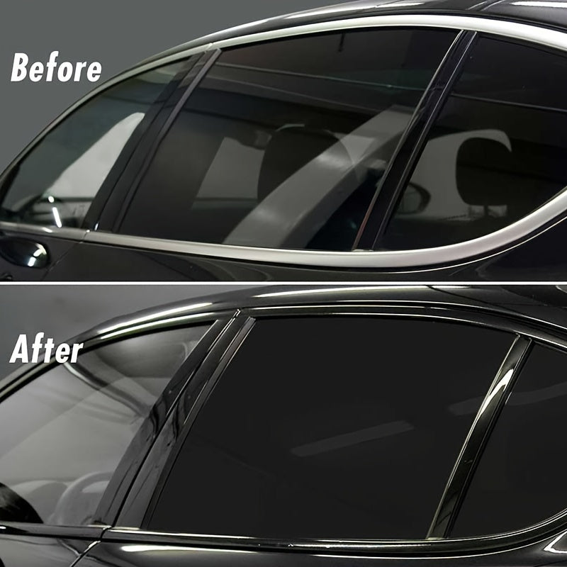 Tira de vinilo negro para moldura de ventana de coche 3/5/7/10cm con acabado cromado blackout