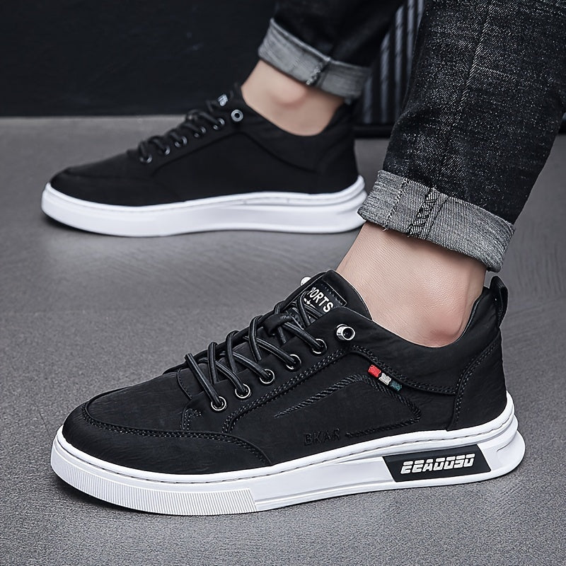 Men's Low Top Skate Shoes Elastic Laces Casual Outdoor Sneakers