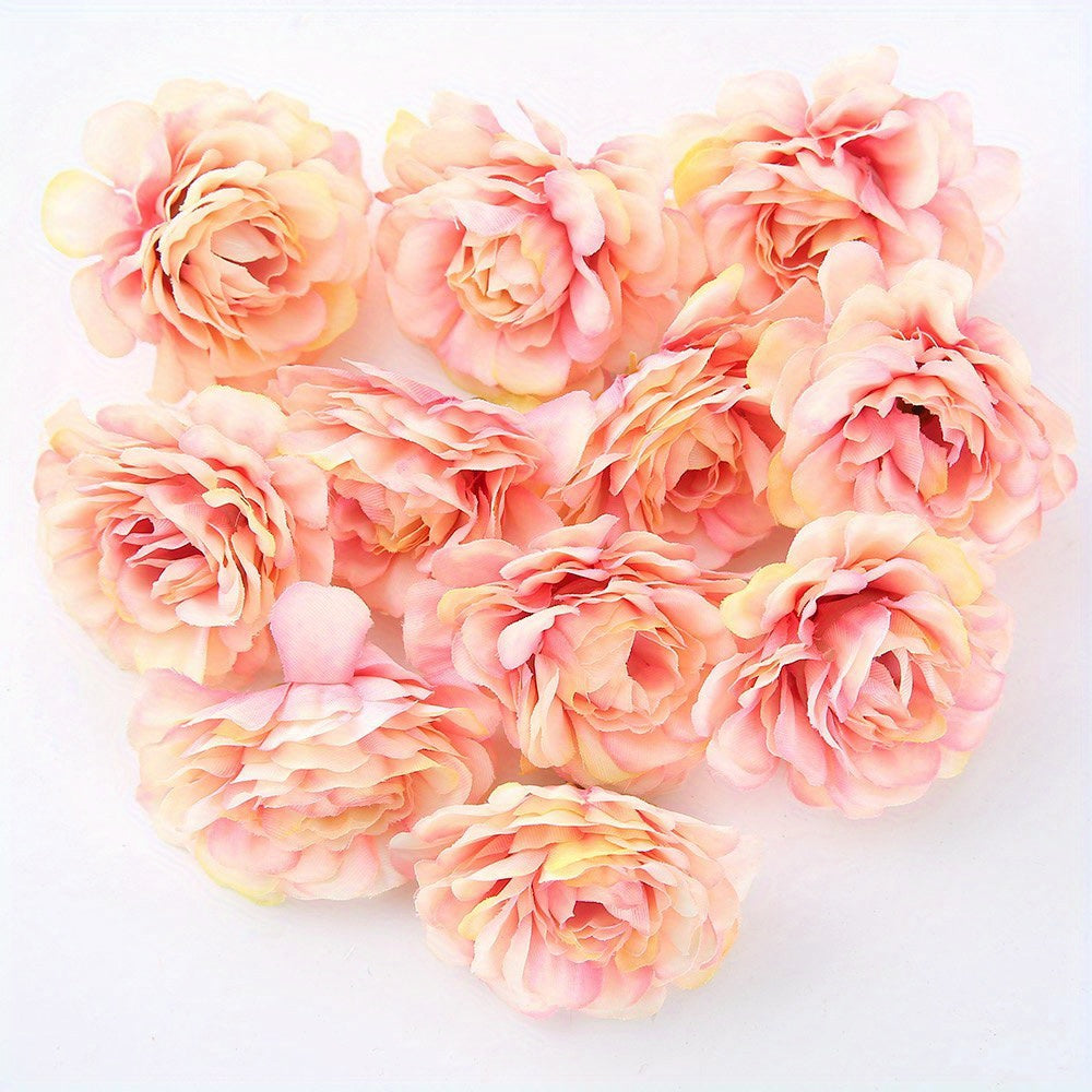 10/20pcs Multi-Layer Artificial Rose Head Flowers for Wreaths and Home Decor