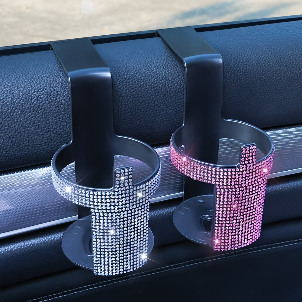 Universal Rhinestone Car Cup Holder for Beverage Cans and Cups