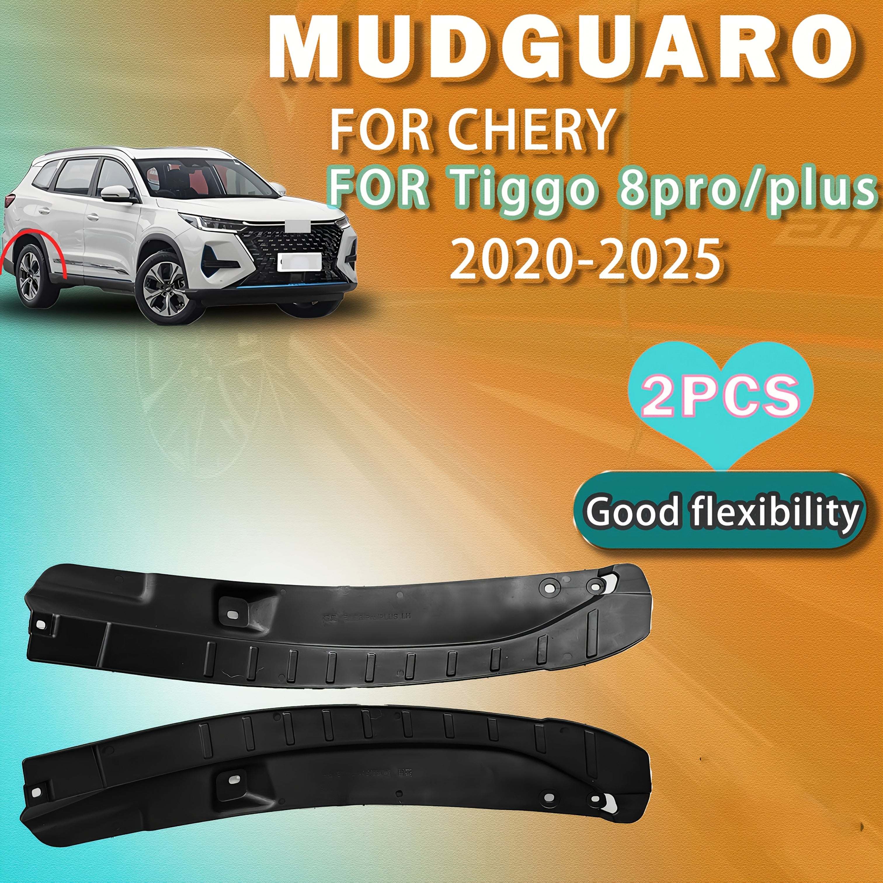 2шт черные пластиковые брызговики для автомобиля для защиты колес внедорожника, прочные, легкая установка