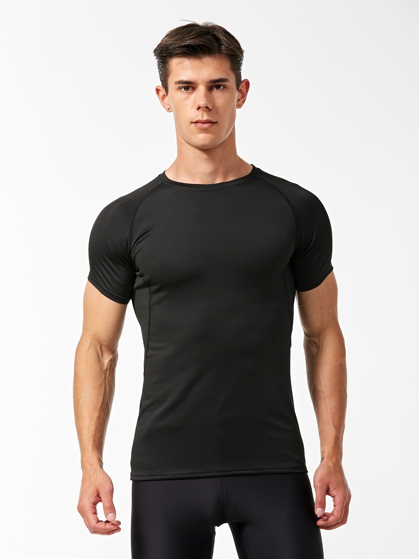 Men's Breathable Quick-Drying Stretch Sports Top for Outdoor Training