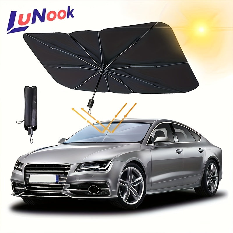 Sombrilla de parabrisas de coche plegable universal, impermeable, acero inoxidable, protección UV