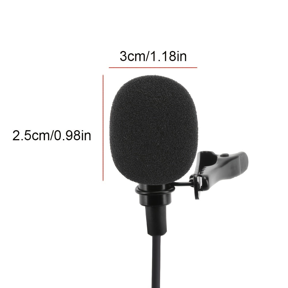 Lavalier Microphone 3.5mm Jack for PC Laptop DSLR Voice Recording Interviews Podcasts
