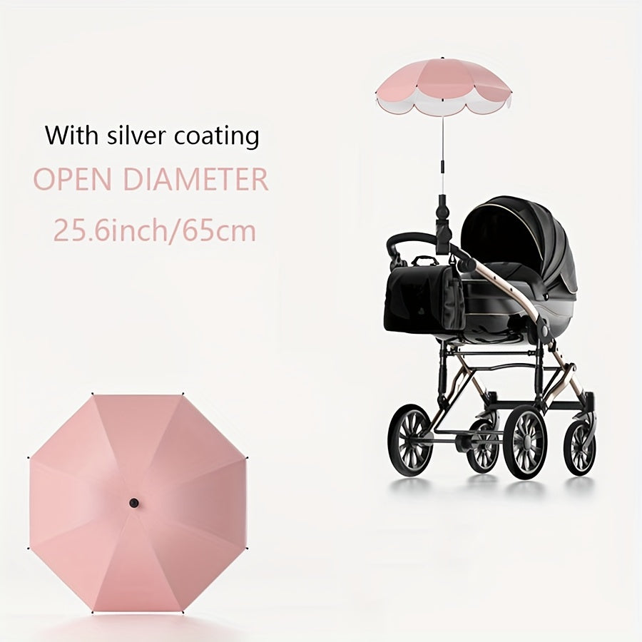 Summer Stroller Sunshade Umbrella with Sunscreen and UV Protection for Outdoor Use