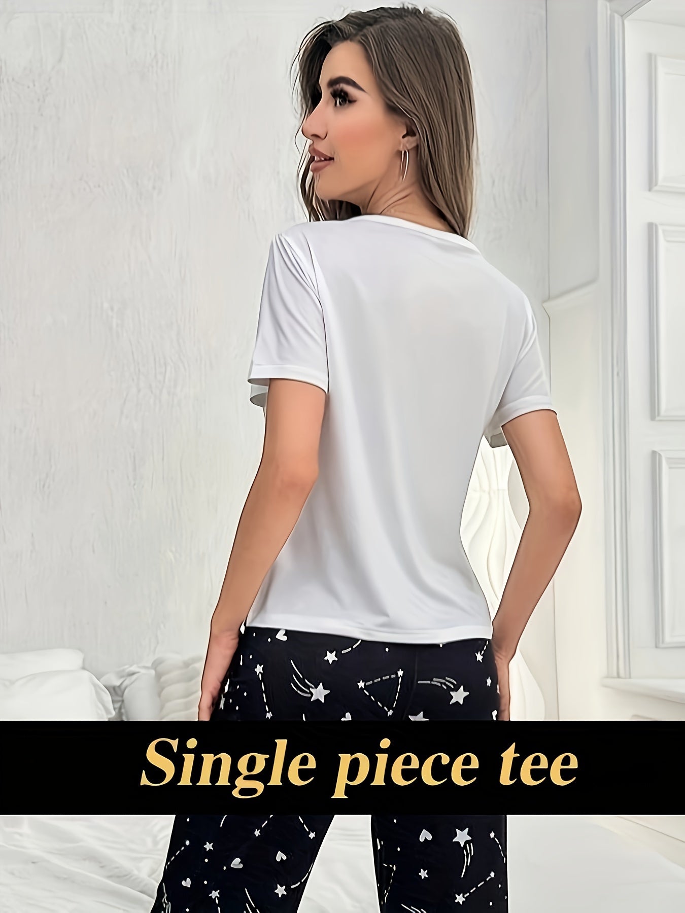 Tasodifiy yurak naqshli tunlik, ayollar uchun uyqu kiyimlari