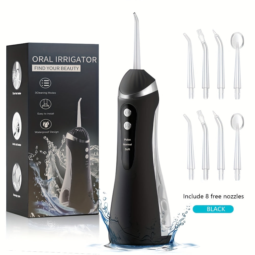 Unisex Cordless Water Flosser Portable Oral Irrigator 200ML, 3 Modes