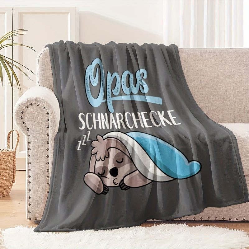 Kattalar uchun qulay sloth naqshli flanel yostiqchasi, barcha mavsumlar uchun yumshoq plyush sovg‘a