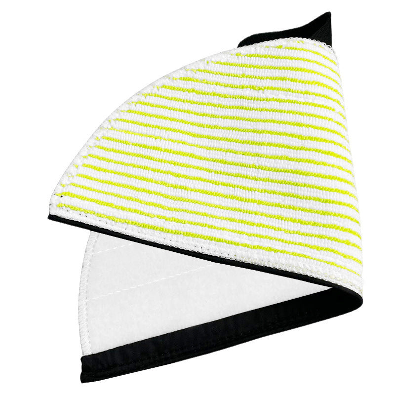 Replacement Mop Cloth for Robotic Vacuums Polyester Elastic Edges Yellow White Stripes Machine Washable