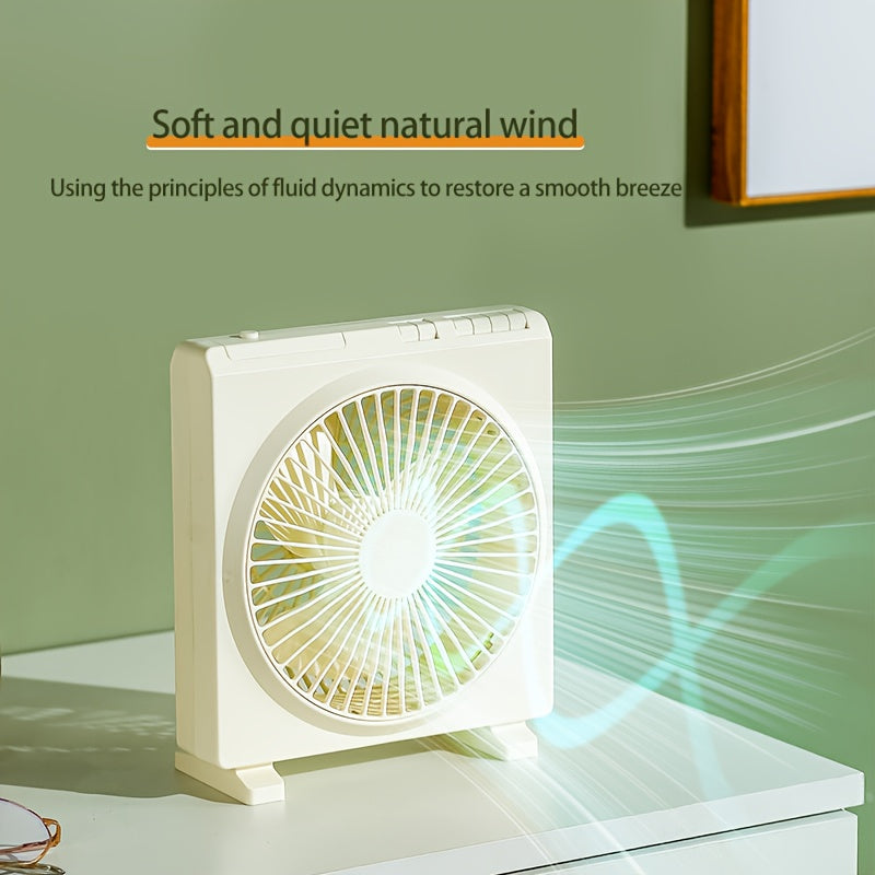 Portativ Mini USB qayta zaryadlanadigan stol ventilyatori, tugma boshqaruvi bilan, mustahkam plastik materialdan tayyorlangan, ichki va tashqi foydalanish uchun ideal, bir nechta komponentlar bilan birga keladi.