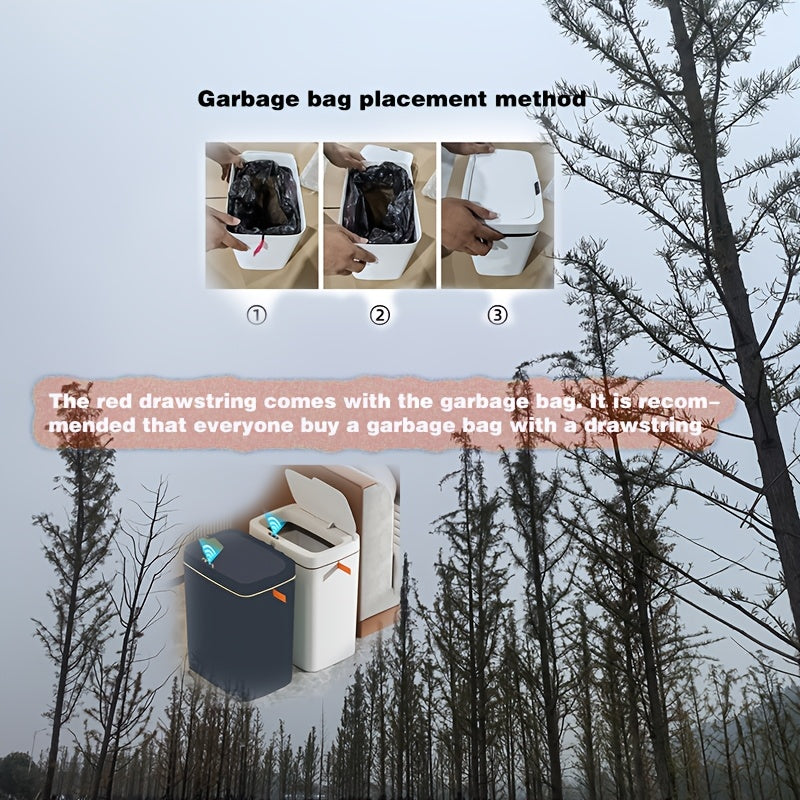 Smart Infrared Wireless Automatic Trash Can with Rechargeable Lithium Battery for Kitchen and Bedroom
