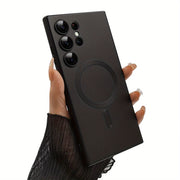 Матовая магнитная беспроводная зарядная крышка для устройств Galaxy с защитой объектива камеры из TPU