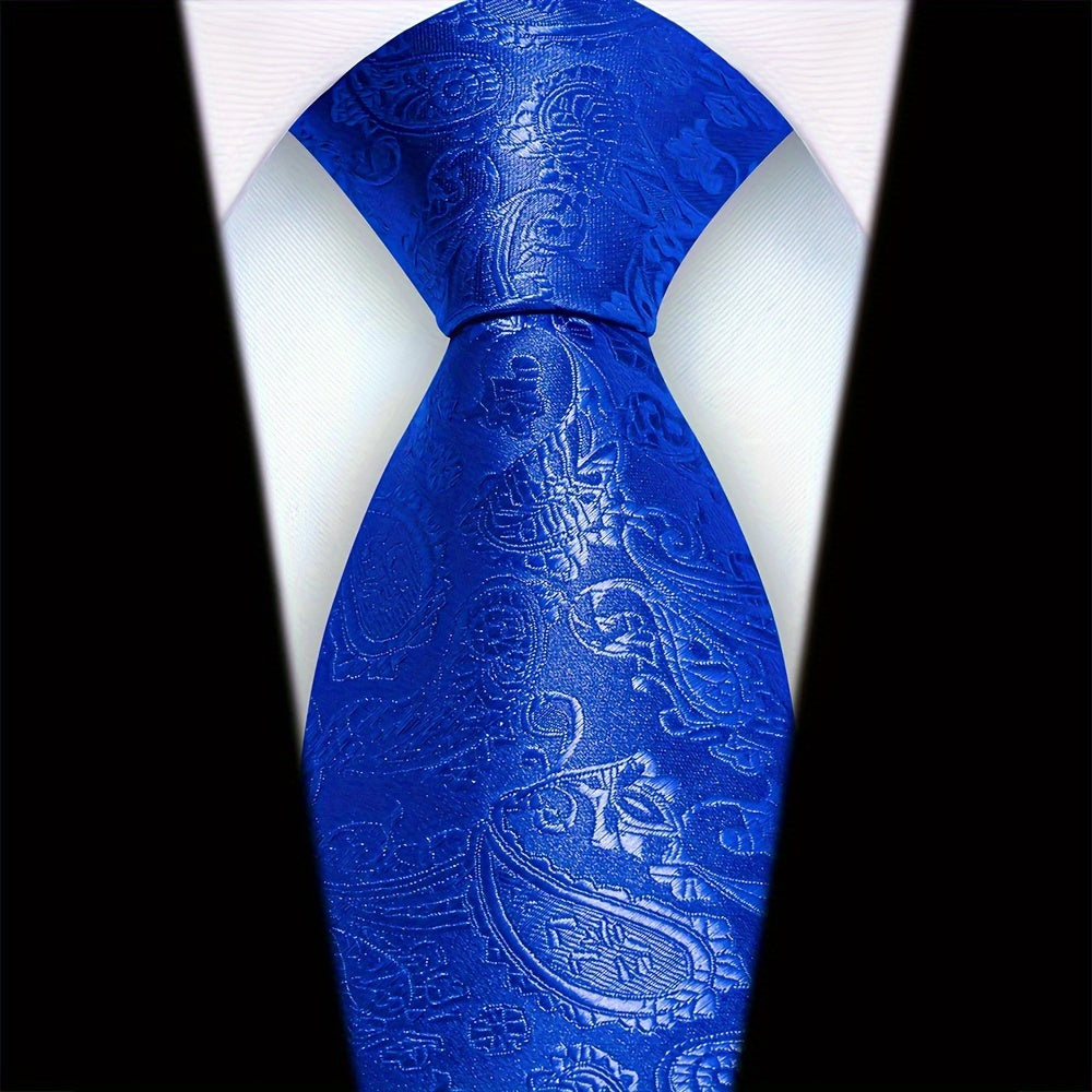 Мужской пейсли галстук из полиэстера сатин шириной 8 см для свадеб, вечеринок и деловых встреч