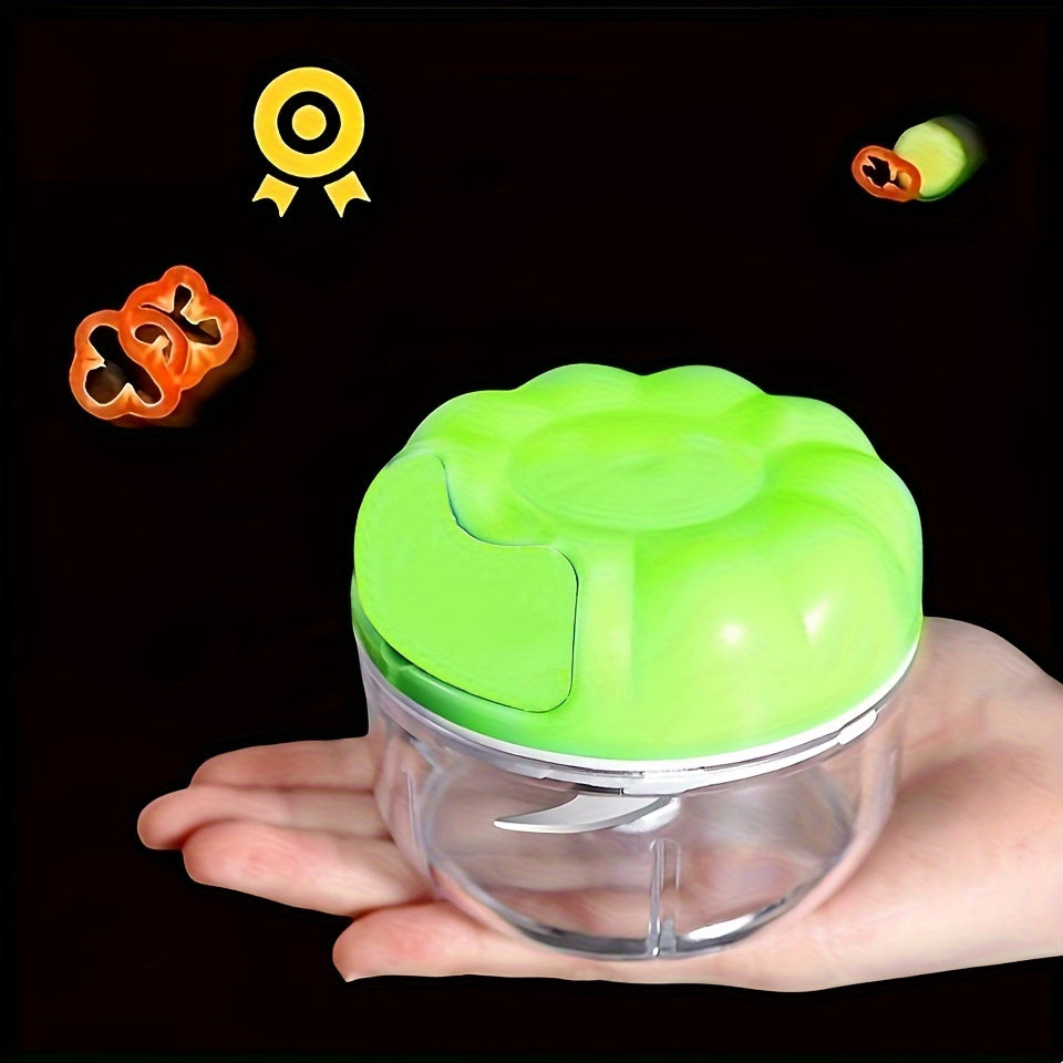 Manual Garlic Chopper Hand-Cranked Kitchen Gadget for Garlic Paste and Chopped Garlic