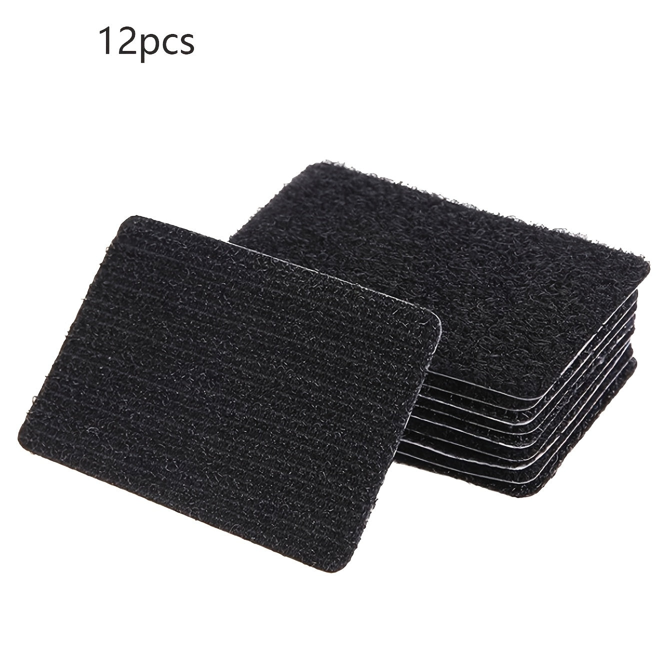 Set of 8/12 Black Reusable Sheet Fasteners with Double-Sided Adhesive for Mattress Sofa Carpet