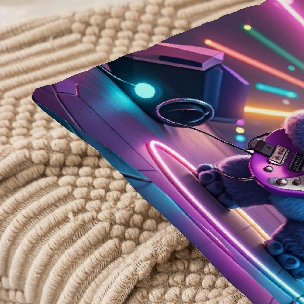 Set of 2 Disney Stitch Guitarist Pillow Covers 45.72 cm Square for Sofa Living Room Outdoor