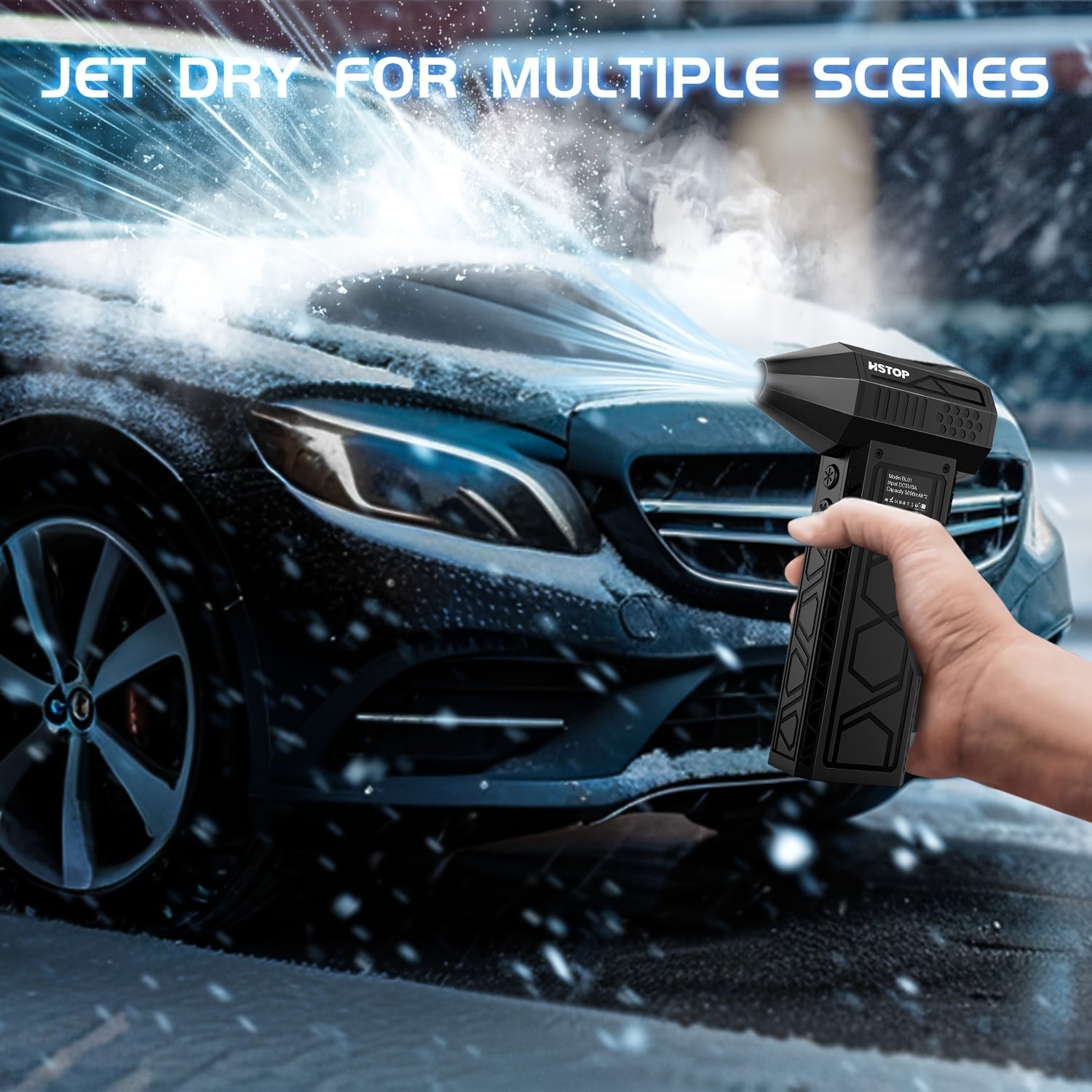 High-Speed Rechargeable Electric Air Duster with LED Light for Electronics and Cleaning