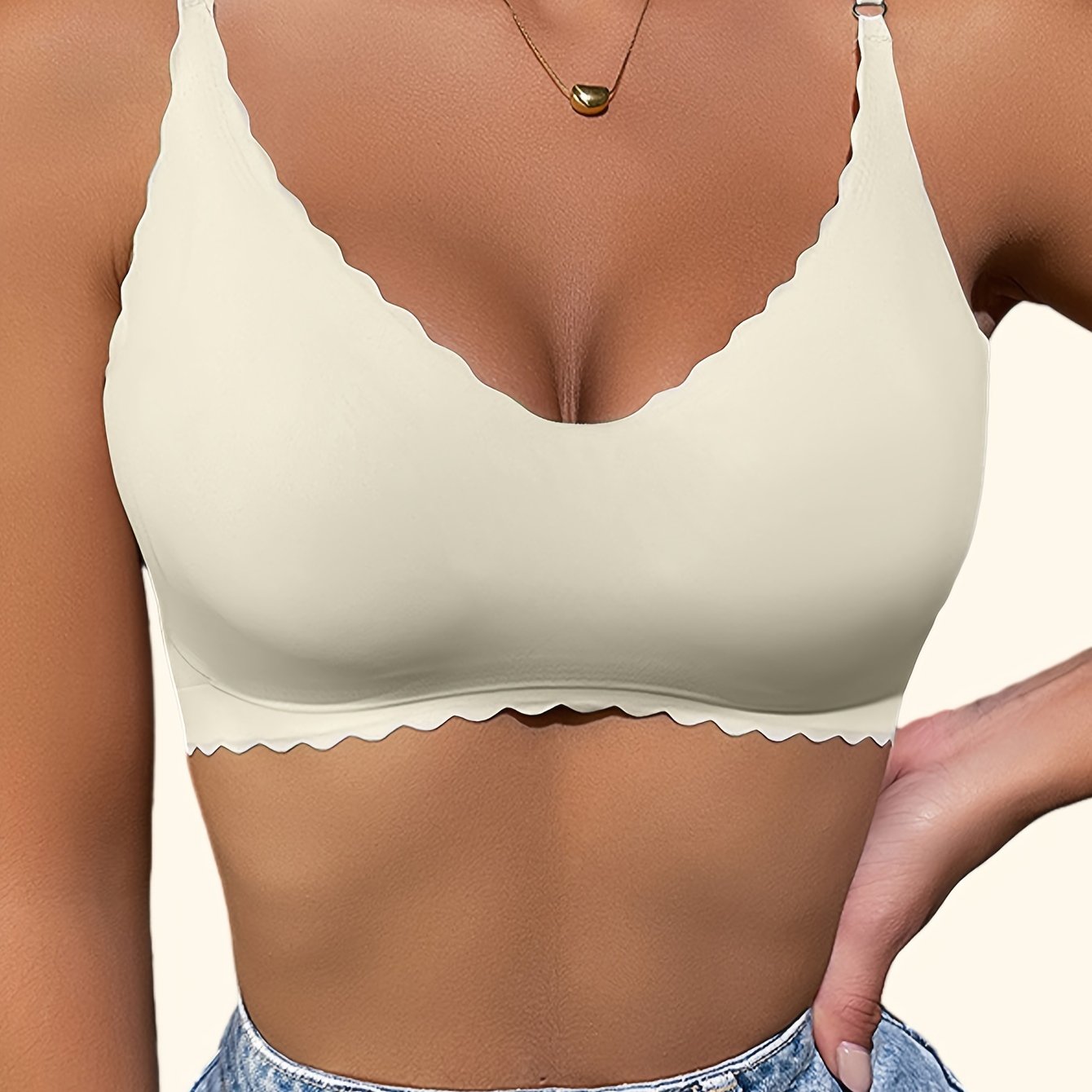 Women's Padded Underwire Lace Lingerie Bra with Adjustable Straps