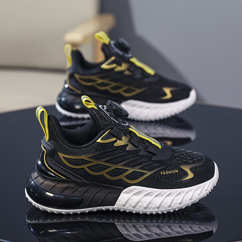 Детские дышащие кроссовки из ткани с регулируемым пряжкой для мальчиков и девочек, повседневные спортивные туфли