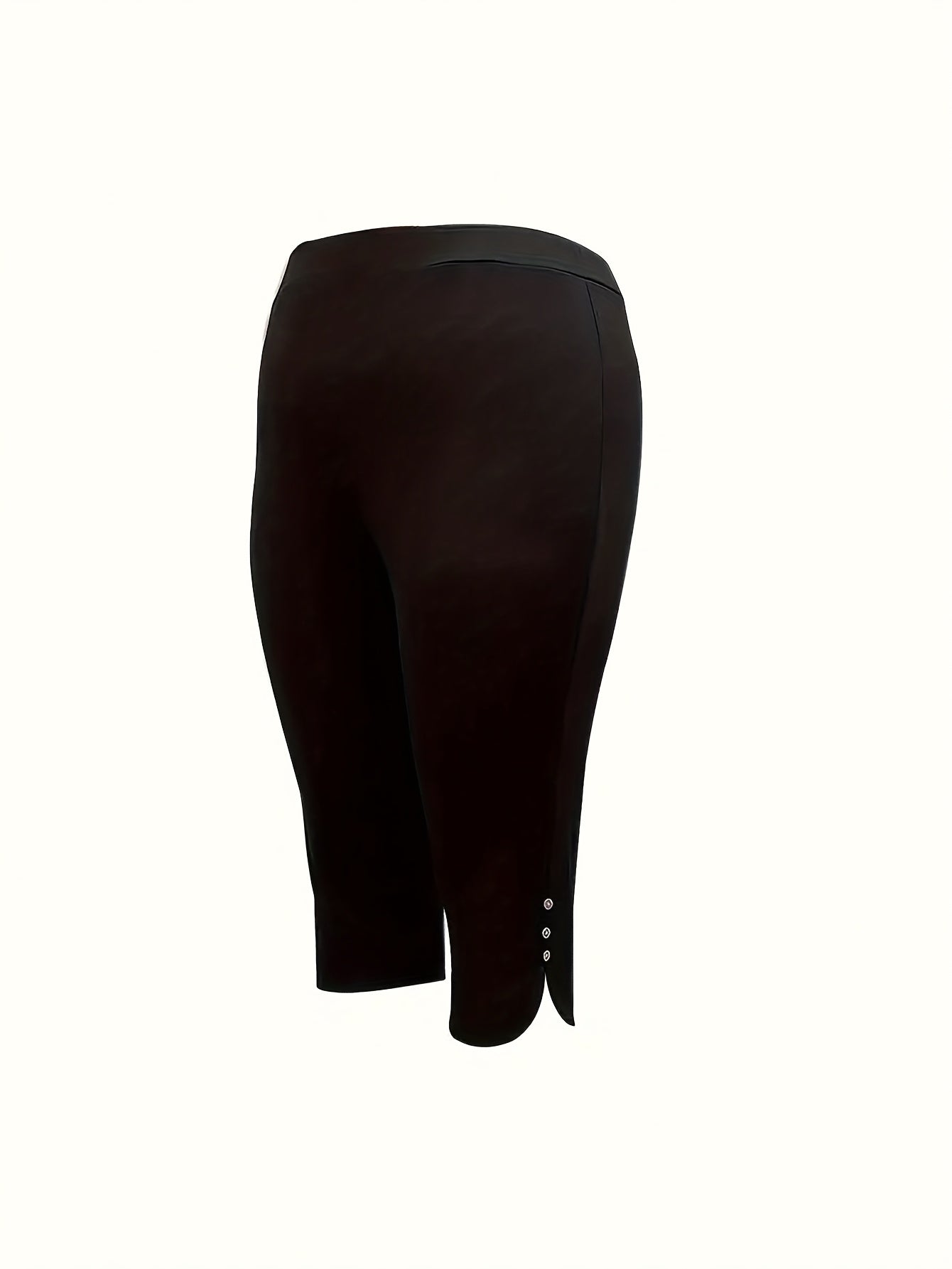 Women's Plus Size Capri Leggings High Stretch Polyester Skinny Ankle Pants