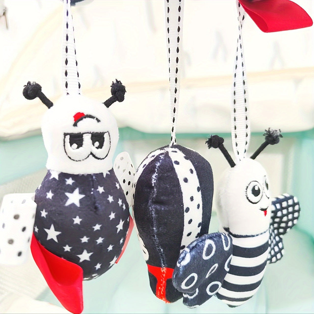 Nursery Decor Hanging Rack for Strollers and Safety Seats Polyester Baby Room Organizer