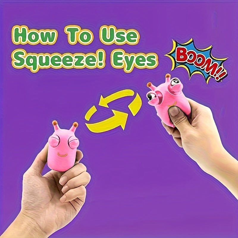 Kurtchalar fidget o'yinchoq, chiqadigan ko'zlar bilan, plastik, elektrsiz, stressni kamaytirish uchun, 3-6 yosh, siqish va o'yin uchun qiziqarli o'yinchoq