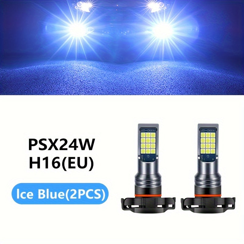 Car LED Fog Light Bulb 6000K White Ice Blue Yellow White 2 Pack