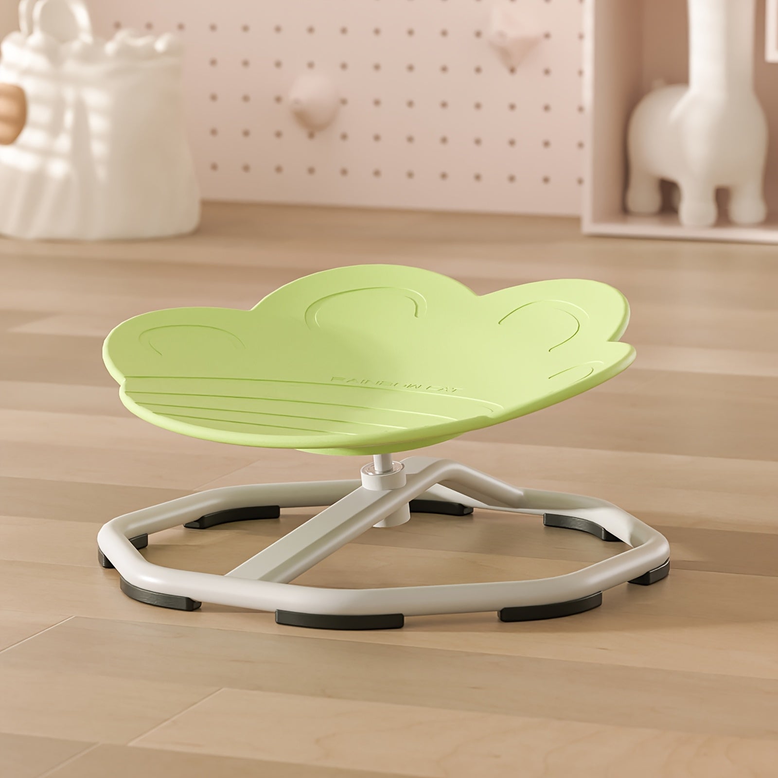 Children's Red Spinning Chair for Kids Plastic Metal Swivel Body Movement Focus