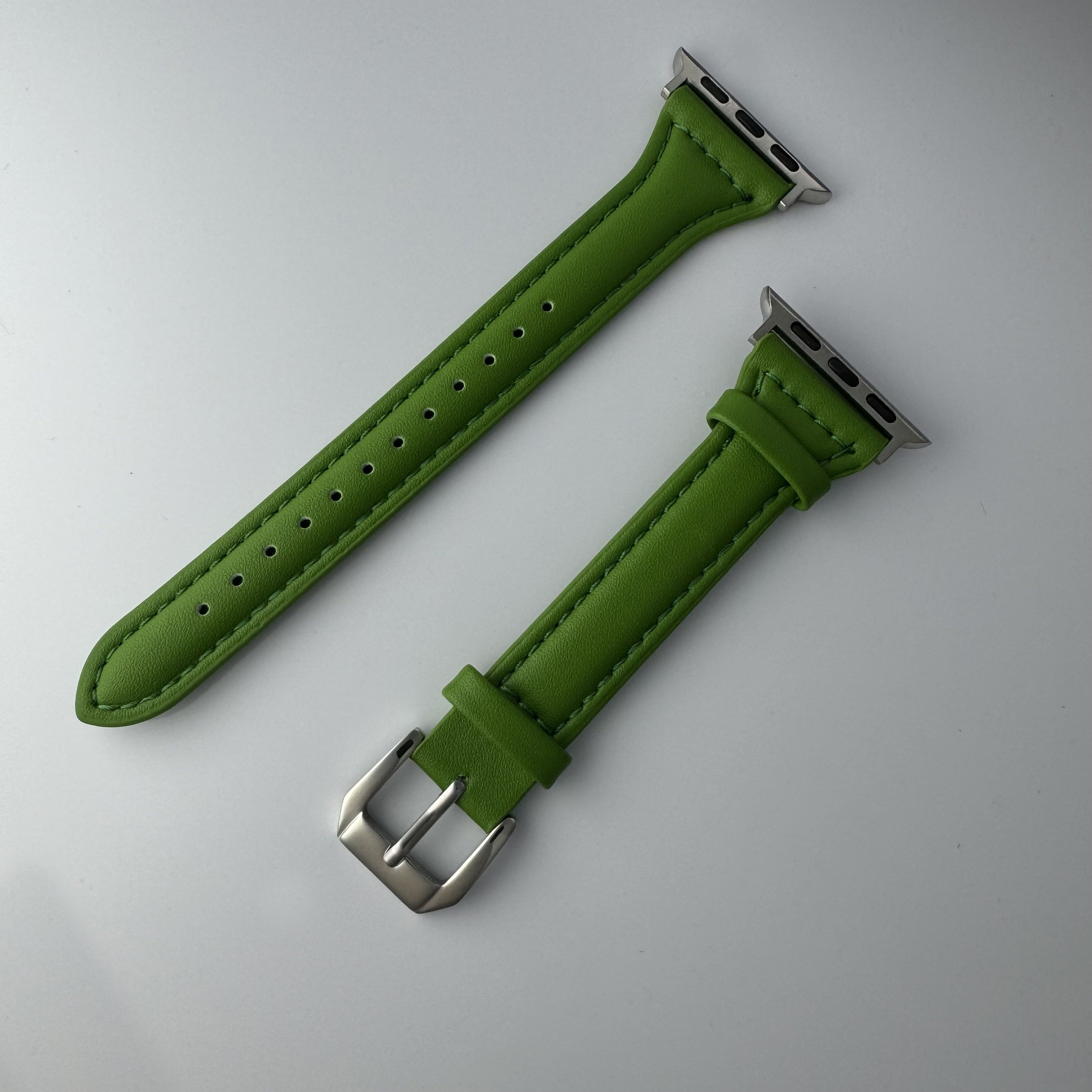 Ultra-Thin Synthetic Leather Watch Strap for iWatch Series 3 4 5 6 7 8 9 Ultra SE